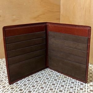 Vintage Anticoli Wallet ~ Brown with Suede pockets